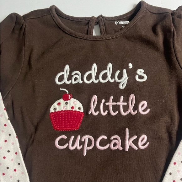 Gymboree • Brown Daddy’s Little Cupcake Long Sleeve Tee - Picture 2 of 3
